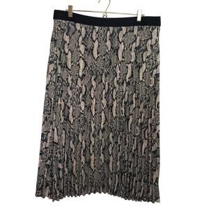 H&M Snake Print Midi Skirt SZ XL